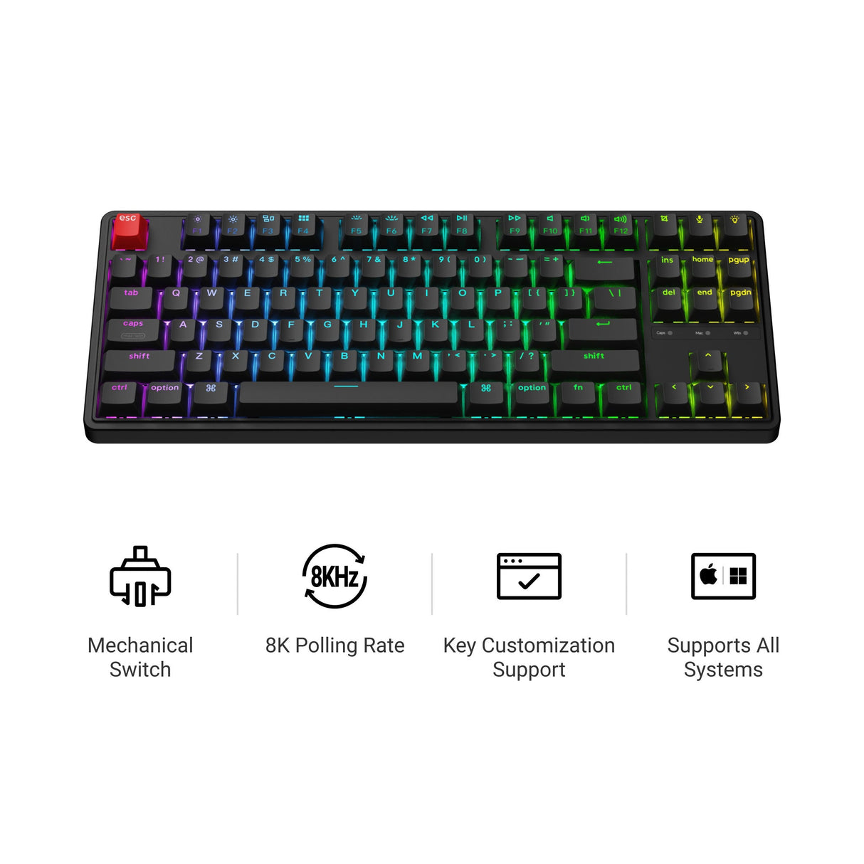 Keychron C3 Pro 8K QMK Wired Custom Mechanical Keyboard
